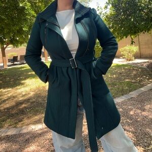 Cole Haan Dark blue Belted Trench Coat